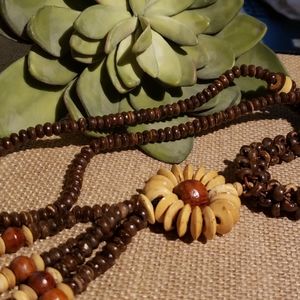 Boho Style Coconut Bead Necklace